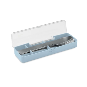 Set de couverts en acier inoxydable avec étui en PP personnalisable