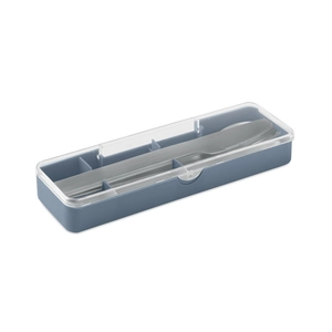 Set de couverts en acier inoxydable avec étui en PP personnalisable