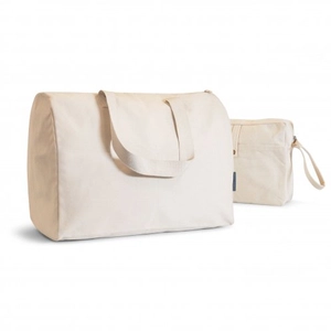 Set de sac de voyage avec trousse - 100% coton bio GOTS personnalisable