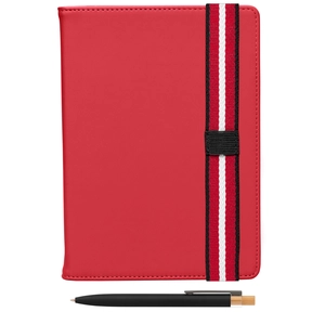 Set de Stylos Recyclés Chevron avec Carnet Rechargeable – A5 personnalisable