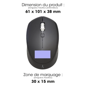 Souris éco sans fil avec double dongle Type A et Type C personnalisable