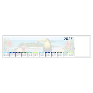 Sous-clavier publicitaire avec calendrier sur le thème de l'exotisme