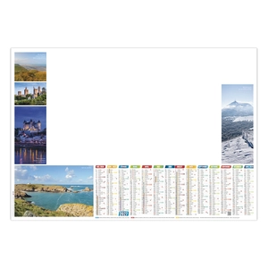 Sous-main publicitaire avec calendrier patrimoine naturel