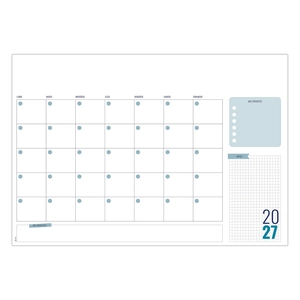 Sous-main publicitaire avec une grille calendaire spécial to-do-list