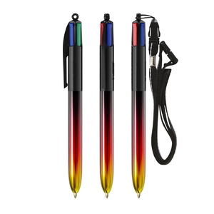 Stylo 4 couleurs BIC® Flags Collection - avec lanyard personnalisable