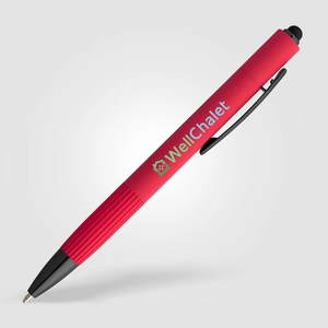 Stylo à bille en aluminium recyclé - mécanisme à bouton-poussoir et stylet personnalisable
