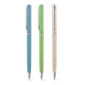 Stylo à bille en fibre de paille de blé et ABS personnalisable