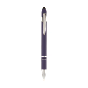 Stylo à bille PRINCE Soft touch, finition chromée personnalisable