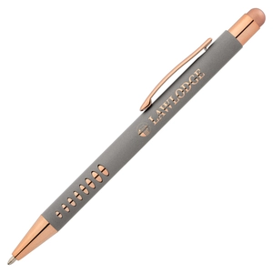 Stylo avec stylet en aluminum avec attributs rose gold personnalisable