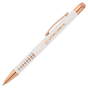 Stylo avec stylet en aluminum avec attributs rose gold personnalisable