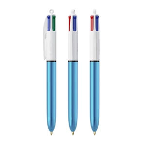 Stylo BIC® 4 Couleurs Shine bille personnalisable
