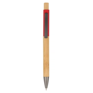 Stylo bille en aluminium avec corps et poussoir en bois personnalisable