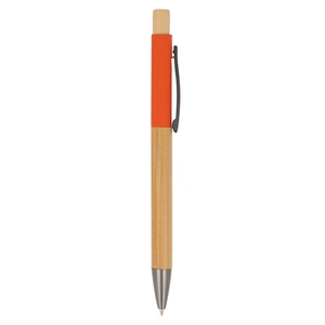 Stylo bille en aluminium avec corps et poussoir en bois personnalisable