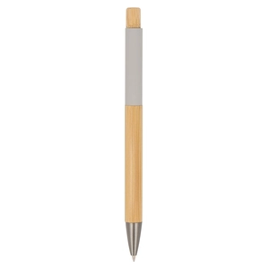 Stylo bille en aluminium avec corps et poussoir en bois personnalisable