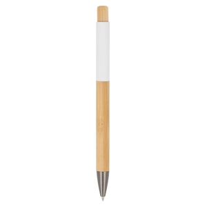 Stylo bille en aluminium avec corps et poussoir en bois personnalisable