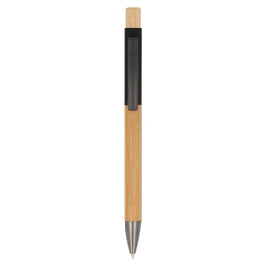 Stylo bille en aluminium avec corps et poussoir en bois personnalisable