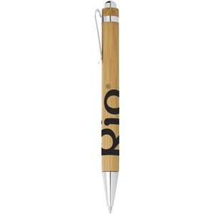 Stylo bille en bambou avec clip personnalisable