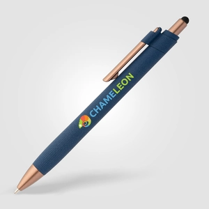 Stylo bille stylet - plastique recyclé - finition bronze personnalisable