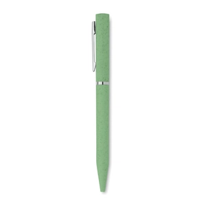 Stylo bille twist paille de blé/ABS encre bleue personnalisable