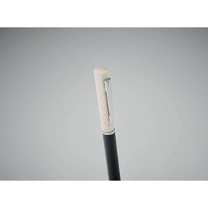 Stylo bille twist paille de blé/ABS encre bleue personnalisable
