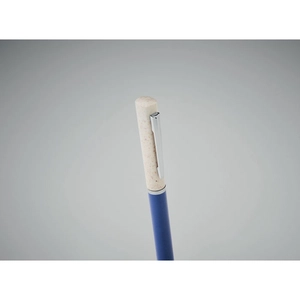 Stylo bille twist paille de blé/ABS encre bleue personnalisable