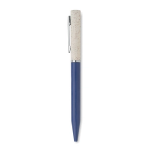 Stylo bille twist paille de blé/ABS encre bleue personnalisable