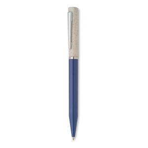 Stylo bille twist paille de blé/ABS encre bleue personnalisable