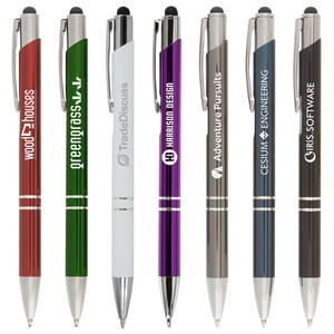 Stylo CROSBY brillant avec stylet et corps en aluminium personnalisable