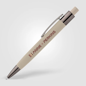 Stylo en aluminium recyclé avec corps soft-touch personnalisable