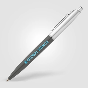 Stylo en plastique recyclé avec finition chromée personnalisable