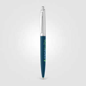 Stylo en plastique recyclé avec finition chromée personnalisable