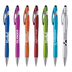 Stylo métal LA JOLLA, avec stylet et clip assorti personnalisable