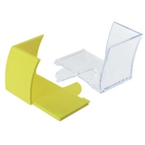 Support bloc papier, porte bloc papier FSC carré 89x89x42 mm personnalisable