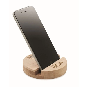 Support de téléphone de bureau en bois de bouleau avec graines à planter personnalisable