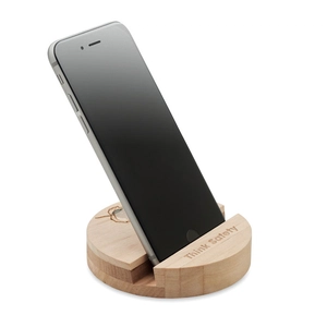 Support de téléphone de bureau en bois de bouleau avec graines à planter personnalisable