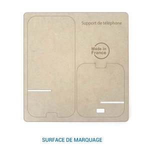 Support téléphone en bois à monter Made in France personnalisable