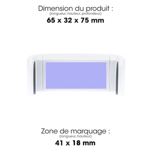 Support téléphone pour voiture blanc assemblé et marqué en France personnalisable