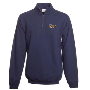 Sweat 1/2 zip 100% coton pour homme personnalisable