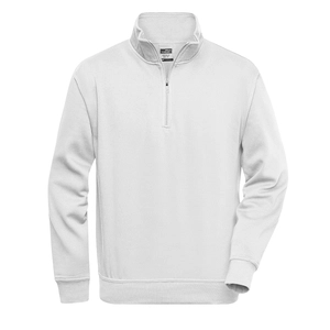 Sweat de travail Homme avec fermeture 1/4 de zip - lavable 60°C personnalisable