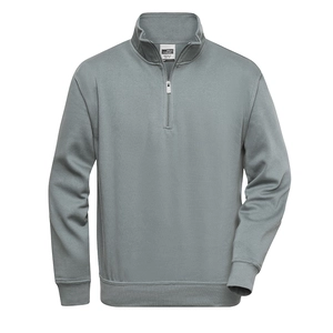 Sweat de travail Homme avec fermeture 1/4 de zip - lavable 60°C personnalisable