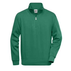 Sweat de travail Homme avec fermeture 1/4 de zip - lavable 60°C personnalisable