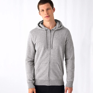 Sweat zippé à capuche homme, 20% en RPET personnalisable