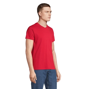 T-shirt col V, 100 % coton semi-peigné ringspun personnalisable