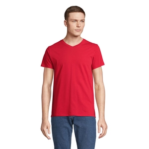 T-shirt col V, 100 % coton semi-peigné ringspun personnalisable