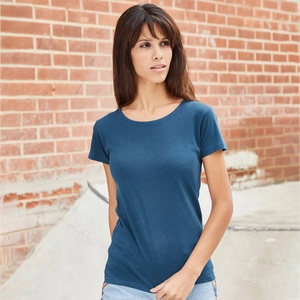 T-shirt Femme 100% coton bio - avec étiquette détachable personnalisable