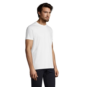 T-shirt homme col rond, 100% coton semi-peigné ringspun personnalisable