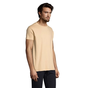 T-shirt homme col rond, 100% coton semi-peigné ringspun personnalisable