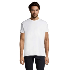 T-shirt homme col rond, 100% coton semi-peigné ringspun personnalisable