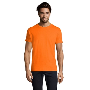 T-shirt homme col rond, 100% coton semi-peigné ringspun personnalisable