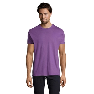 T-shirt homme col rond, 100% coton semi-peigné ringspun personnalisable